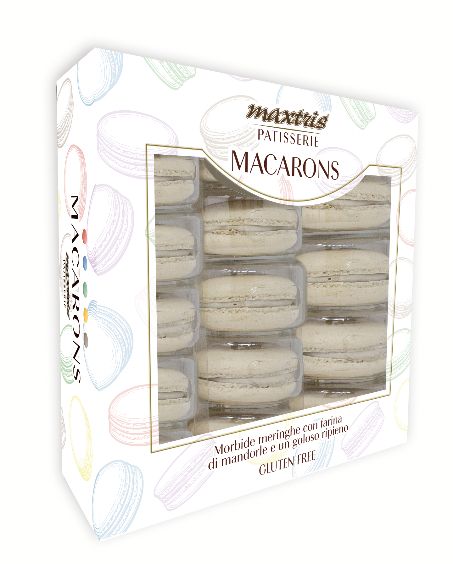 Maxtris macarons nocciola 15 pz Maxtris