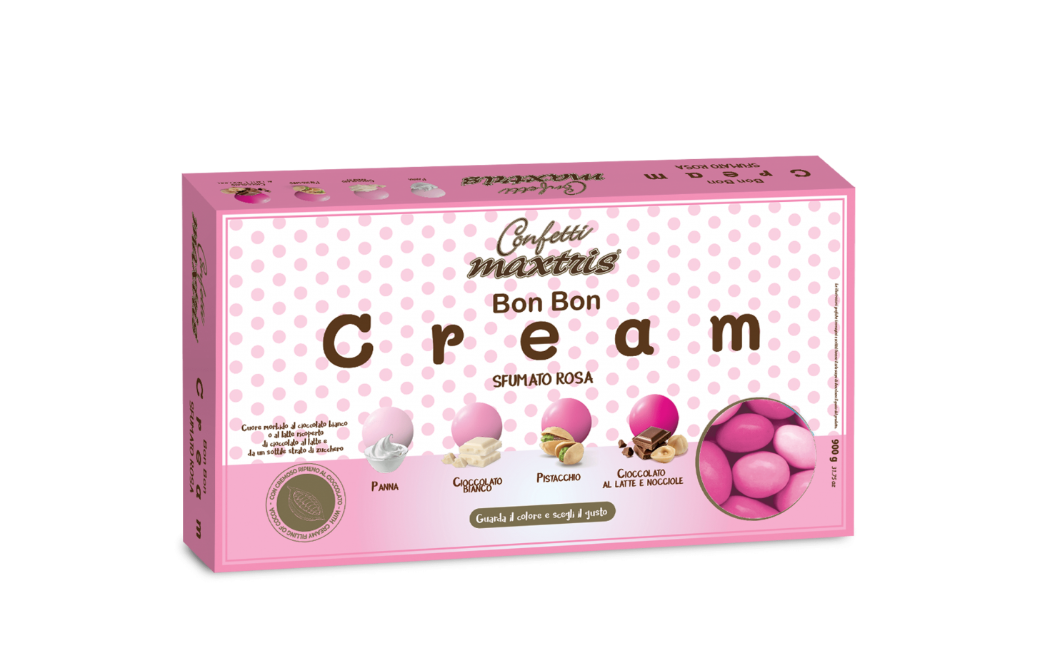 Confetti Maxtris Bon bon cream sfumati rosa 900 gr Maxtris