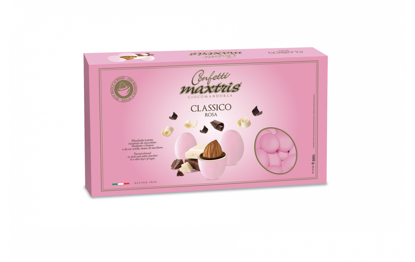 Confetti Maxtris cioccomandorla classici rosa 1 kg