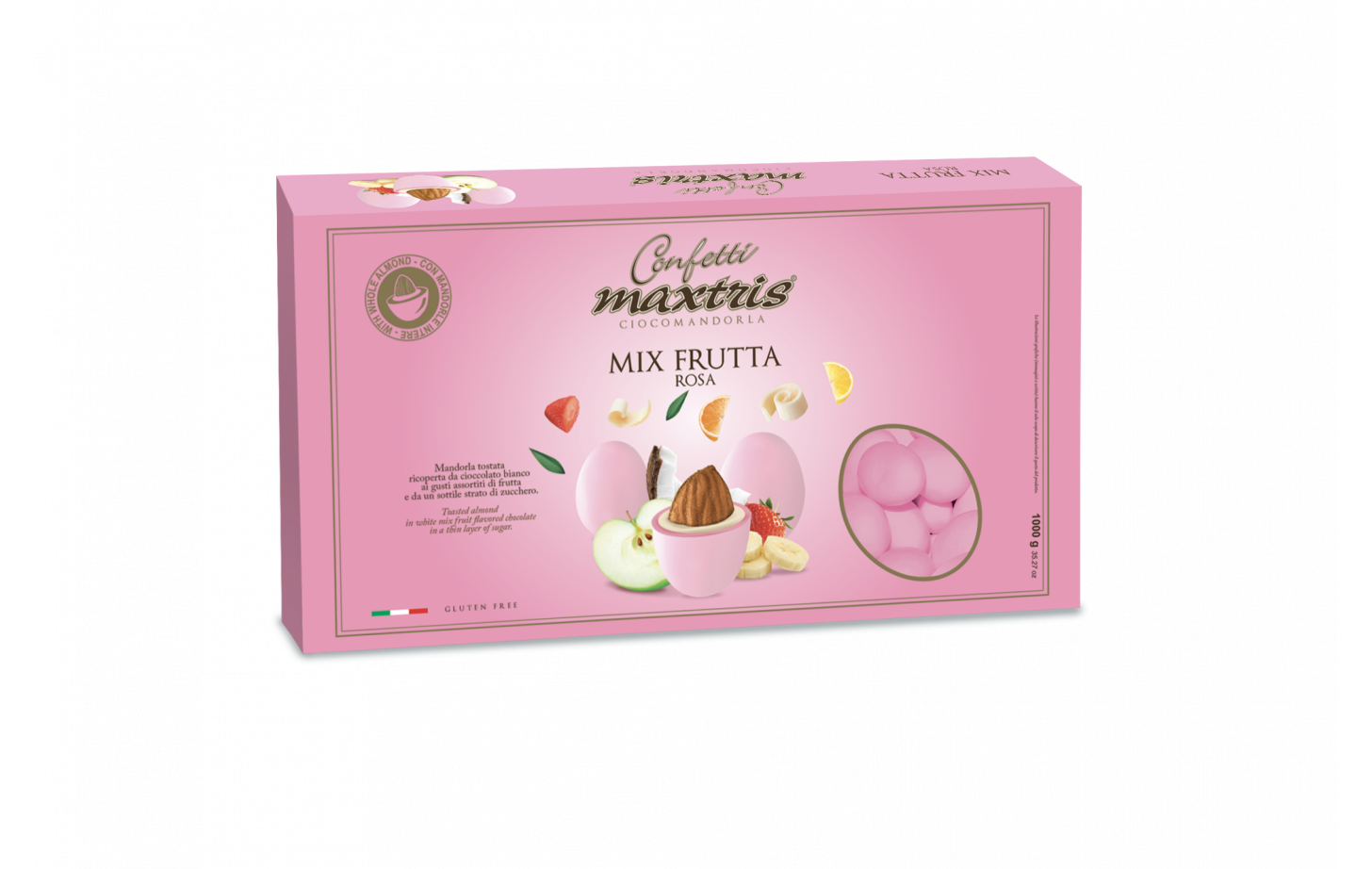 Confetti Maxtris cioccomandorla frutta rosa 1 kg