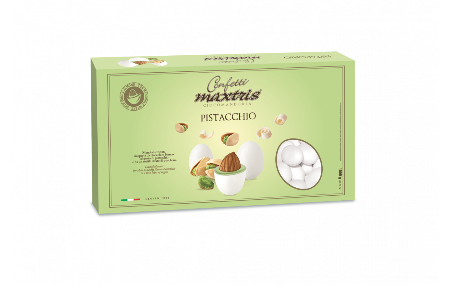 Confetti Maxtris cioccomandorla pistacchio 1 kg