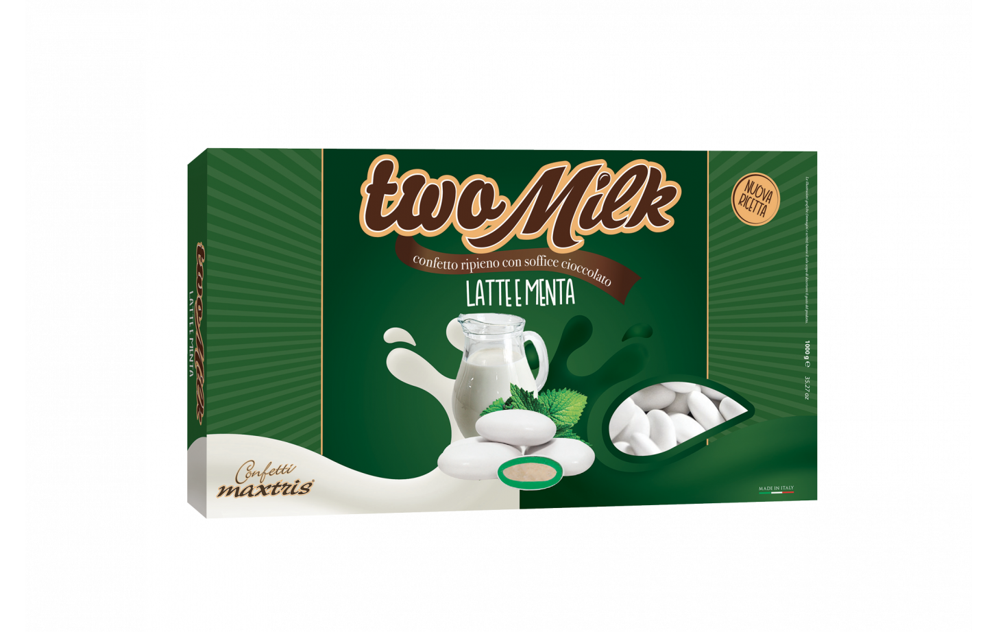 Confetti Maxtris Twomilk gusto latte e menta 1kg